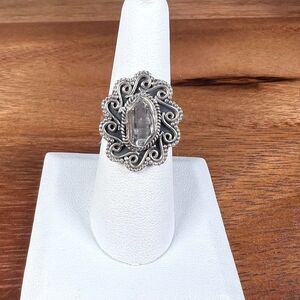 Herkimer Gemstone Ring made with .925 Solid Sterling Silver - Sz 7